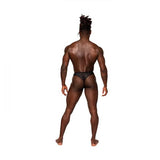 Sassy Lace Open Ring Thong - Black -