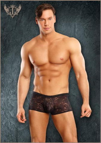 Stretch Lace Mini Short - Black -