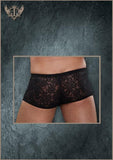 Stretch Lace Mini Short - Black -