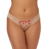 MMMWAH Low Rise Diamond Thong - Mocha - One Size