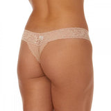 MMMWAH Low Rise Diamond Thong - Mocha - One Size