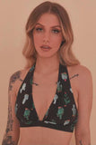 Cactus Ruched Triangle Bikini Top -