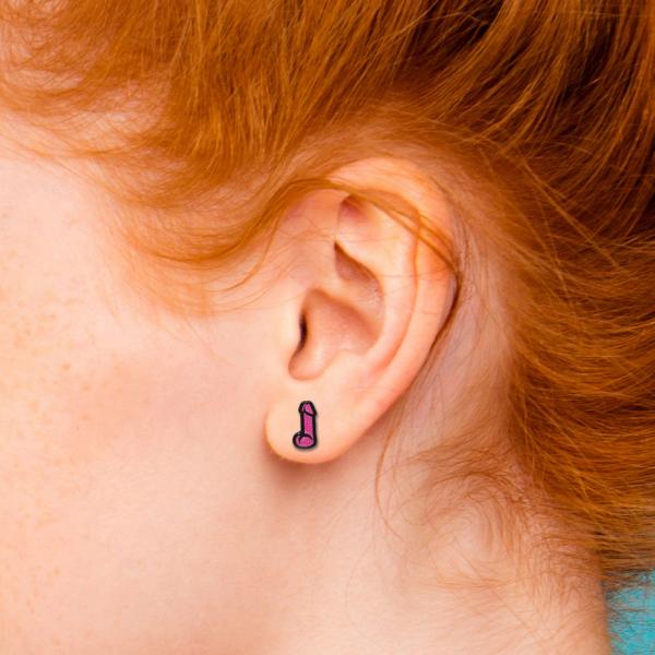 Dildo Pink Earrings  BB Store