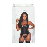 Club Candy Basque and Cheeky Panty - Black -