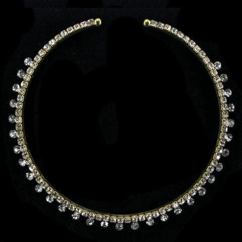 Rhinestone Choker - Gold