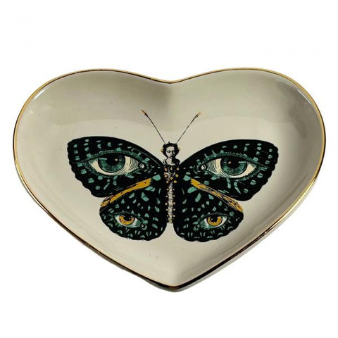 Ceramic Heart Dish - Madame Butterfly
