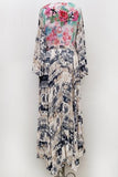 Inspired Beauty Wrap Dress - Oxidized Blue -