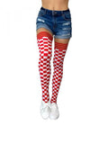 Game Day Thigh High - Red/White -