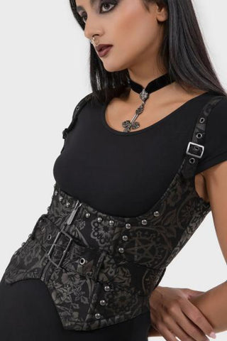 Malapas Underbust Corset - Black Lily -