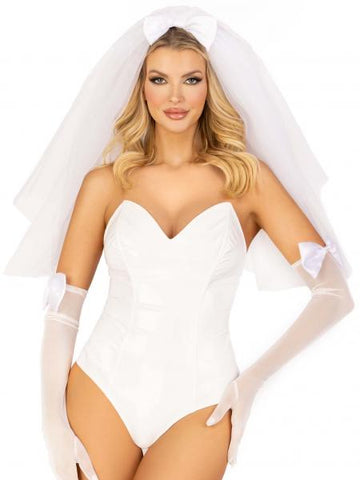 Tiered Bridal Veil - White - One Size