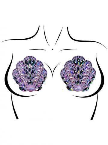 Shell Nipple Covers - Purple