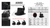 Victorian Top Hat - Black - XS/M