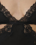 Julianne Long Chemise - Black -