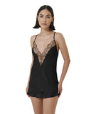 Rosalie Short Chemise - Black/Sheer -