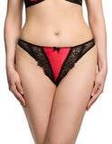 Glamcatcher G-String - Black/Runway Red -