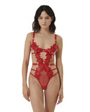 Ophelia Wired Bodysuit - Red -