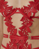 Ophelia Wired Bodysuit - Red -
