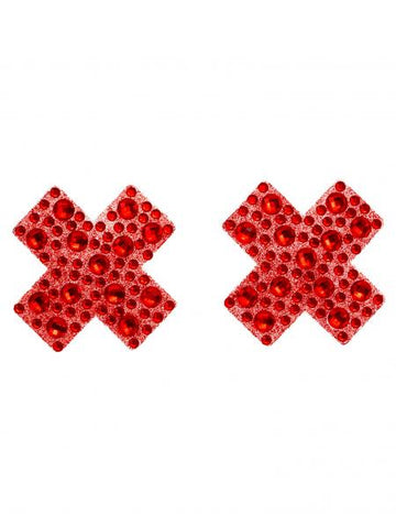 X Factor Adhesive Nipple Jewel - Red
