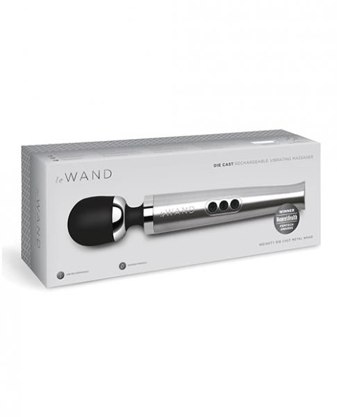 Le Wand Die Cast Rechargeable Massager - Silver  BB Store