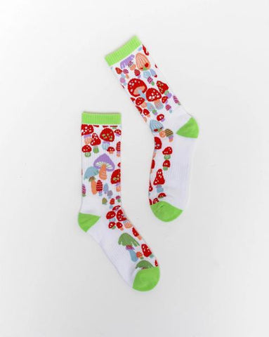 Mushroom Forest Tennis Crew Sock - US W5.5-10