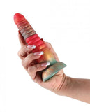 Colours Stacked 6" Dildo - Red/Gold