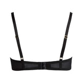 Petrol/Black - Amaya Elegant Underwired Bra with Ribbons -