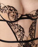 Marisa Wired Bodysuit - Black/Sheer -