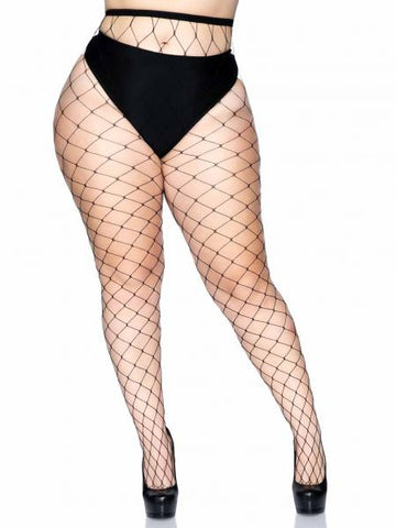 Fence Net Pantyhose - Black - Queen
