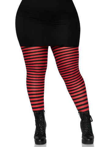 Stripe Tights - Black & Red - Queen