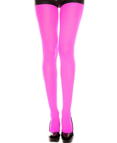 Nylon Tights - Neon Pink - One Size