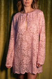 Lace Mini Dress - Petal Pink -