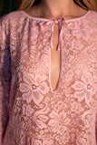 Lace Mini Dress - Petal Pink -