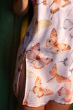 Satin Mini Slip - Pastel Wings -