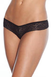 Pearl Crotchless Panty - Black - Queen One Size