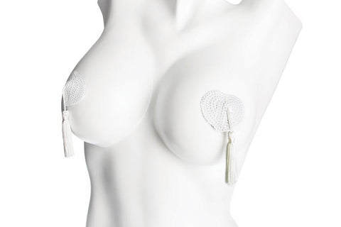 Heart Tassel Pasty - White