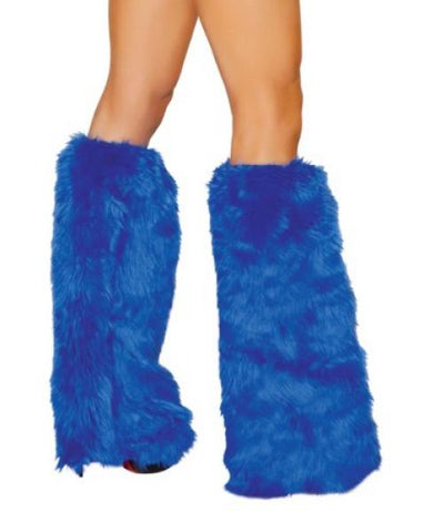 Fur Boot Covers - Royal Blue