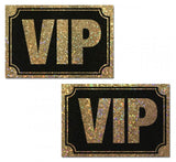 Pastease - Gold Glitter VIP on Liquid Black - One Size
