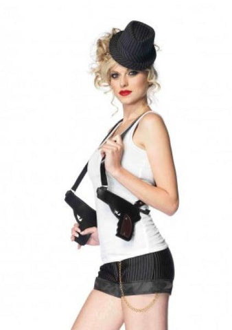 Gangster Double Gun Zipper Holster - Black