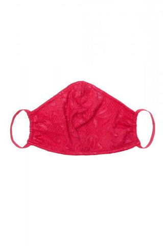 Never Say Never V Face Mask - Bright Grenadine - One Size