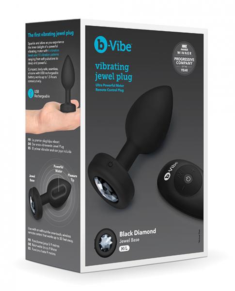 B-Vibe Remote Control Vibrating Jewel Plug (M/L) - Black BB Store B-Vibe Remote Control Vibrating Jewel Plug (M/L) - Black BB Store