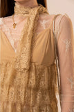Layered Lace Ruffle Peplum Cami - Taupe -