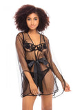 Sydney Tulle Robe - Black -