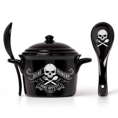 Bon Appetit Bowl and Spoon Set - Black