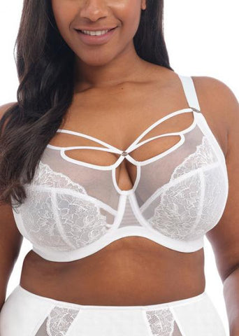 Brianna Underwire Plunge Bra - White -