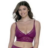 Finesse Stretchy Lace Cami Bralette - Black Lily -