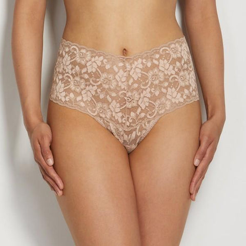 Taupe-Vanilla - Cross-Dyed Retro Thong - O/S