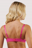 Pride Star Embroidery Plunge Bra - Pink -