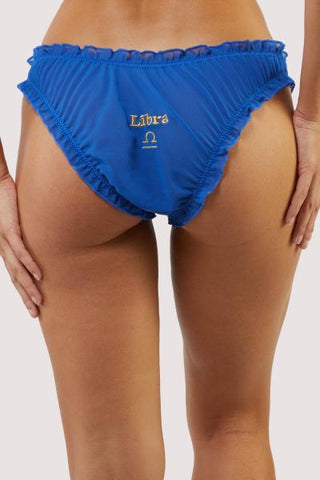 Libra Chiffon Star Sign Panty - Cobalt Blue -