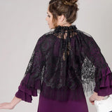 Victorian Lace Capelet - Black - One Size