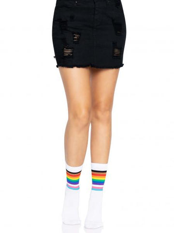 Pride Crew Socks - Rainbow - One Size